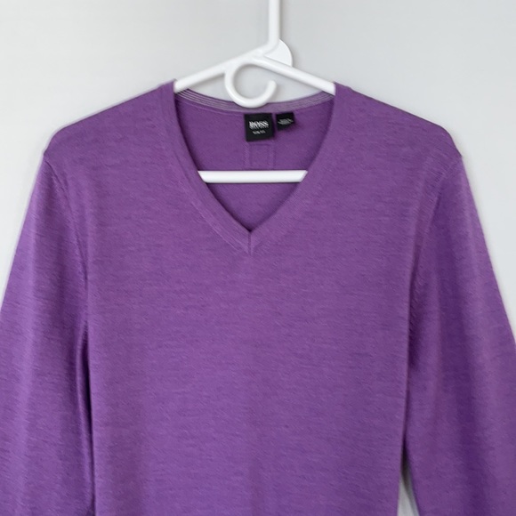 Hugo Boss Slim Fit Purple Sweater Size Large - Picture 12 of 14